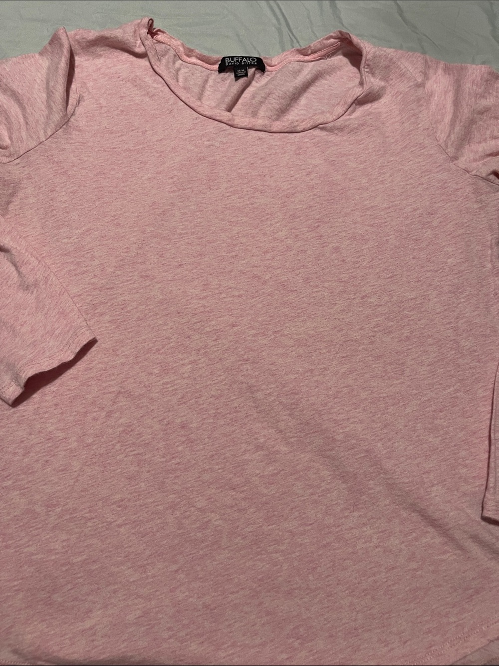 Buffalo David Bitton Heathered Pink Long Sleeve Tee